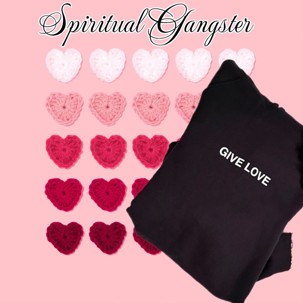 NWOT $98 Spiritual Gangster | Give Love | Raw Hem Loose Threads Hoodie - Picture 17 of 17